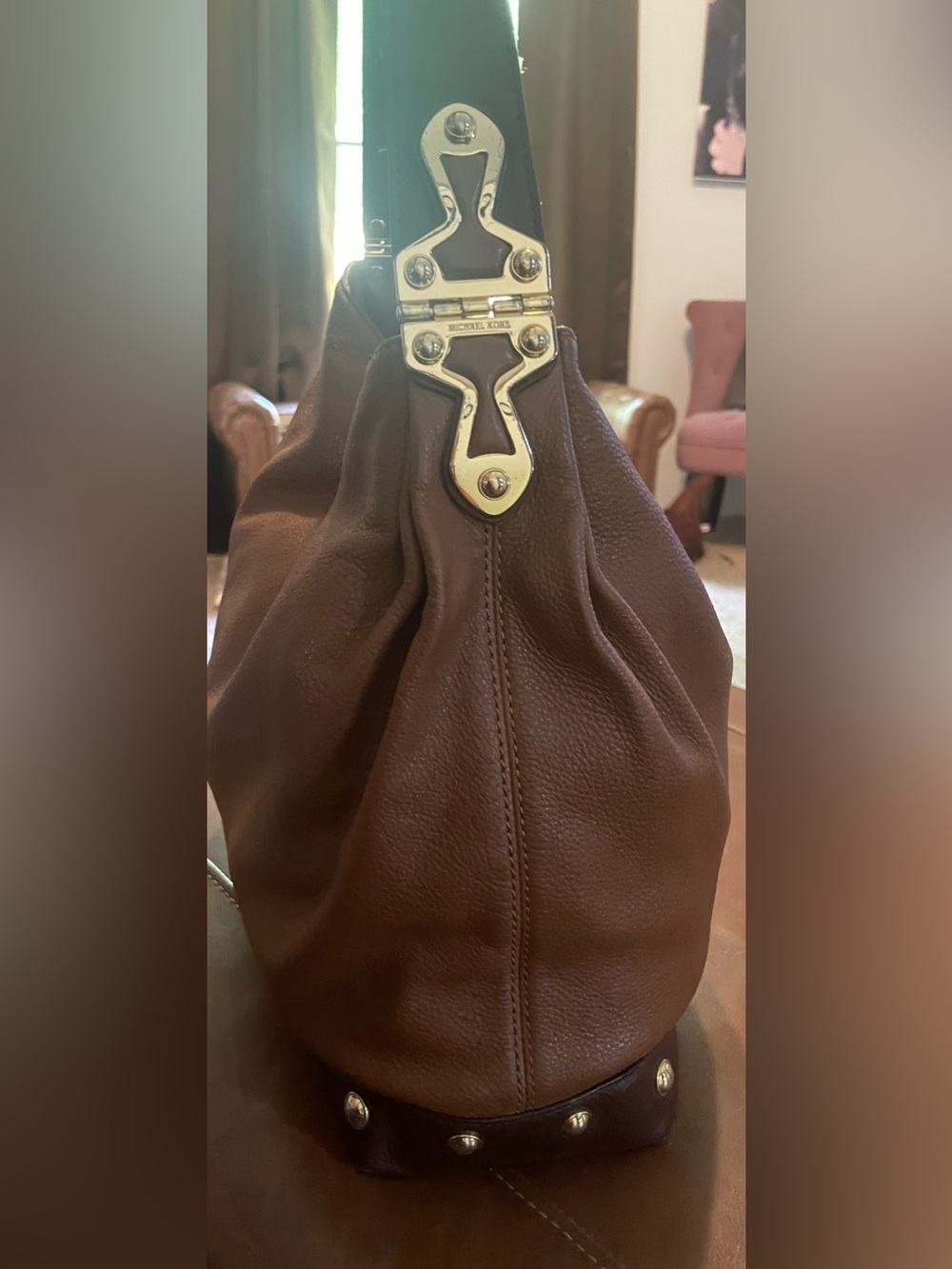Michael Kors large hobo bag in excellent condition. Clean inside and out. - Picture 9 of 11